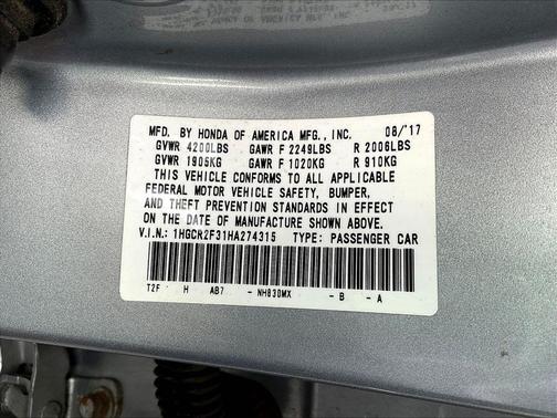 2017 Honda Accord LX