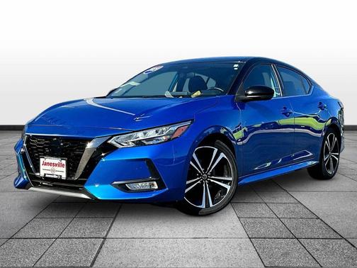 Electric Blue/Super Black 2021 Nissan Sentra SR