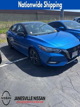 Electric Blue/Super Black 2021 Nissan Sentra SR