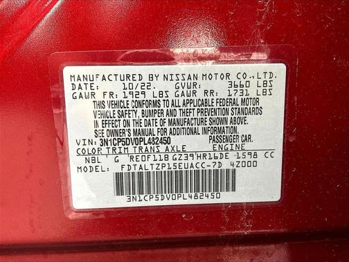 Scarlet Ember Tintcoat 2023 Nissan Kicks SR