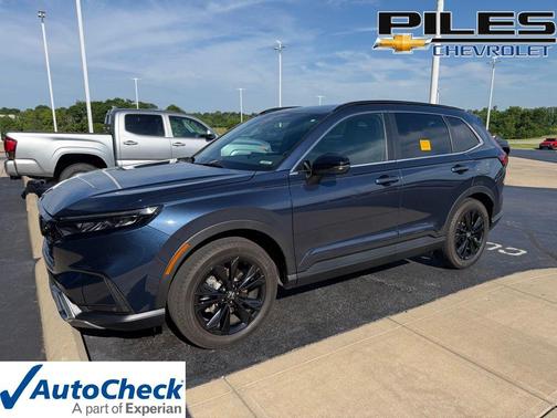 Blue 2025 Honda CR-V Hybrid Sport Touring AWD