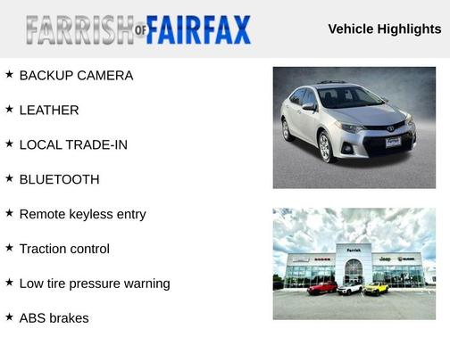 2015 Toyota Corolla S