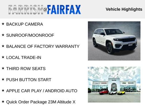Bright White Clearcoat 2025 Jeep Grand Cherokee Altitude