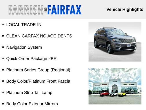 2018 Jeep Grand Cherokee Summit