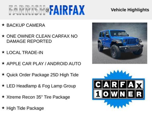 Hydro Blue Pearlcoat 2022 Jeep Wrangler Unlimited High Tide 4x4