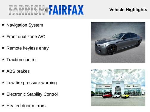 Bluestone Metallic 2019 BMW M5 Competition