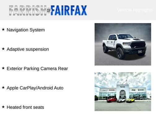 Bright White Clearcoat 2026 RAM 1500 RHO Crew Cab 4x4 5'7' Box