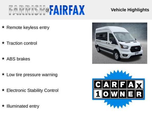 Oxford White 2025 Ford Transit-350 XLT