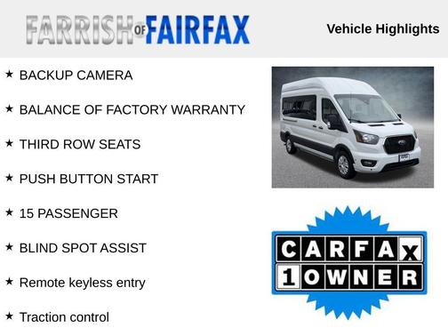 Oxford White 2025 Ford Transit-350 XLT