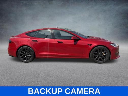 Red Multi-Coat 2021 Tesla Model S Plaid