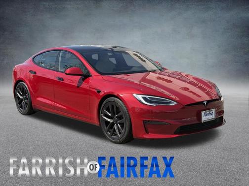 Red Multi-Coat 2021 Tesla Model S Plaid