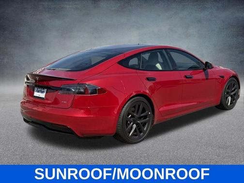 Red Multi-Coat 2021 Tesla Model S Plaid