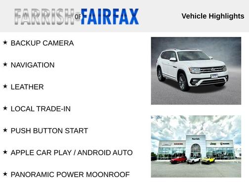 2019 Volkswagen Atlas 3.6L SEL