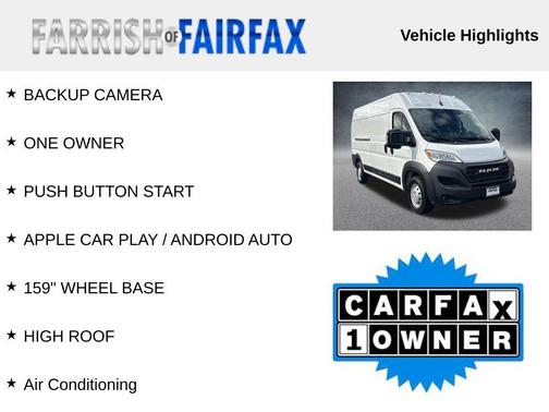 2023 RAM ProMaster 2500 High Roof