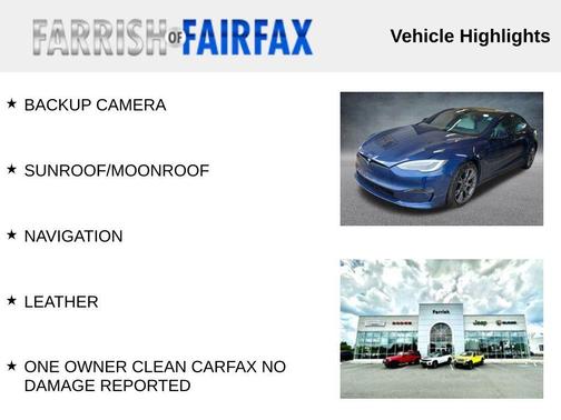 Deep Blue Metallic 2021 Tesla Model S Plaid