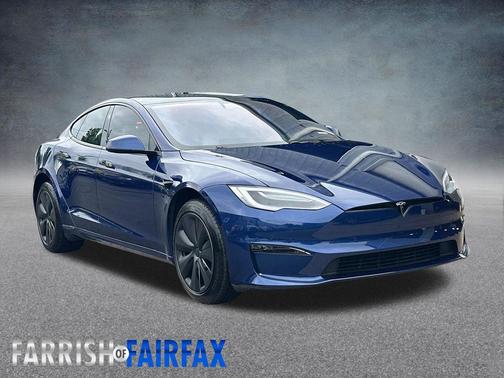 Deep Blue Metallic 2021 Tesla Model S Plaid