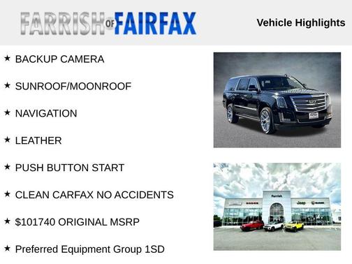 2017 Cadillac Escalade ESV Platinum