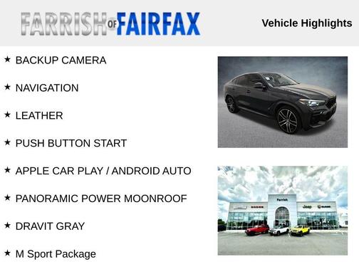Dravit Gray Metallic 2022 BMW X6 xDrive40i