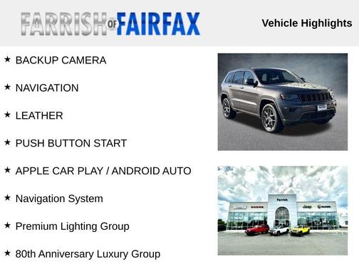 2021 Jeep Grand Cherokee 80th Anniversary 4x4