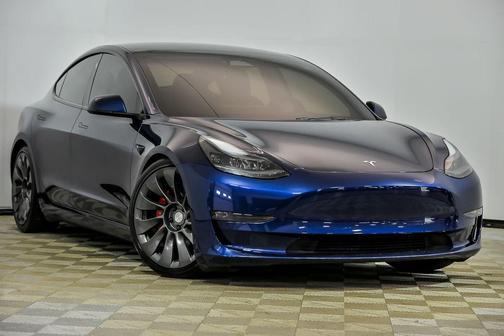 Deep Blue Metallic 2023 Tesla Model 3 Performance