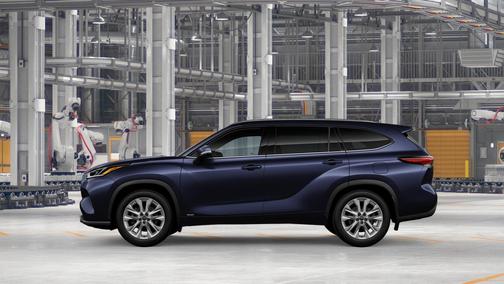 Blue 2026 Toyota Highlander Hybrid Limited