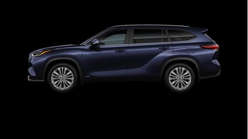 Blue 2026 Toyota Highlander Hybrid Platinum