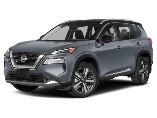 Boulder Gray Pearl/Super Black 2023 Nissan Rogue Platinum