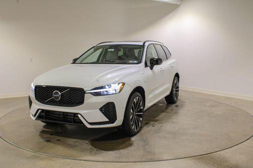 Crystal White Metallic 2026 Volvo XC60 Plug-In Hybrid Ultra, T8 AWD Electric/Gasoline, Dark