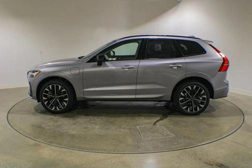 Aurora Silver 2026 Volvo XC60 Plug-In Hybrid Ultra, T8 AWD Electric/Gasoline, Dark