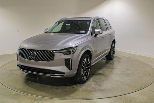 Aurora Silver 2026 Volvo XC90 Ultra, B6 AWD Gas (mild hybrid), Gasoline, Bright, 7 Seats