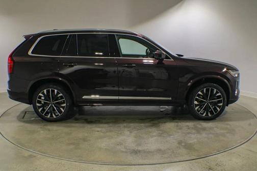 Mulberry Red Metallic 2026 Volvo XC90 Plug-In Hybrid Plus, T8 AWD, Electric/Gasoline, Bright, 6 Seats