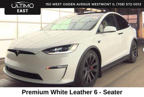 Pearl White Multi-Coat 2025 Tesla Model X Plaid
