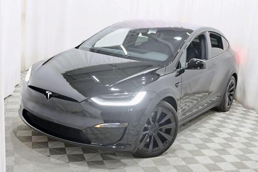 Solid Black 2022 Tesla Model X Plaid Tri Motor All-Wheel Drive