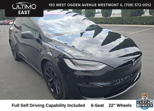 Solid Black 2022 Tesla Model X Plaid Tri Motor All-Wheel Drive