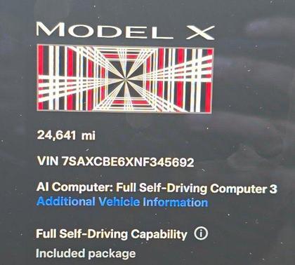 Solid Black 2022 Tesla Model X Plaid Tri Motor All-Wheel Drive
