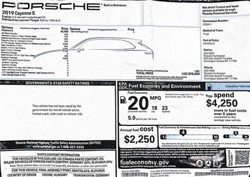 2019 Porsche Cayenne S