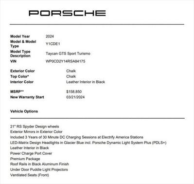 2024 Porsche Taycan Cross Turismo GTS