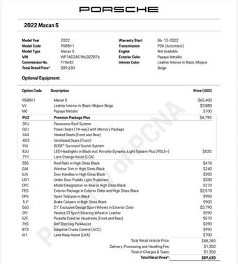 2022 Porsche Macan S