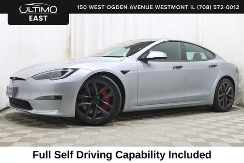 Lunar Silver 2025 Tesla Model S Plaid