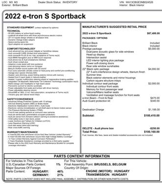 2022 Audi e-tron S Prestige