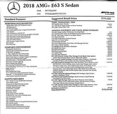 Black 2018 Mercedes-Benz AMG E 63 S 4MATIC