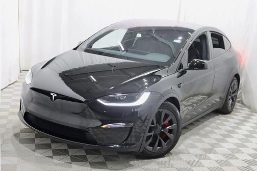 Solid Black 2023 Tesla Model X Plaid Tri Motor All-Wheel Drive