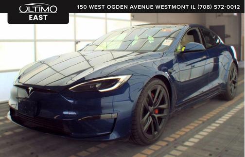 Deep Blue Metallic 2024 Tesla Model S Plaid
