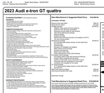 2023 Audi e-tron GT Prestige quattro