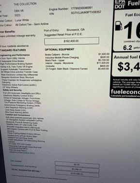 2023 Aston Martin DBX Base