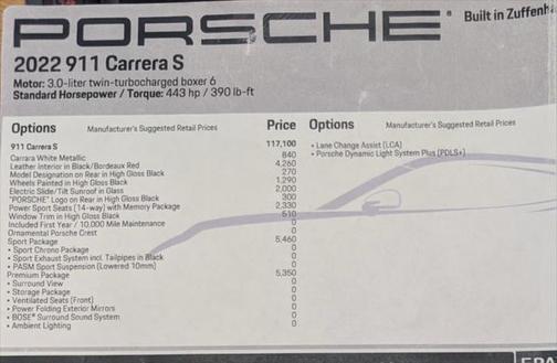 2022 Porsche 911 Carrera S