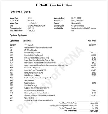GT Silver Metallic 2018 Porsche 911 Turbo