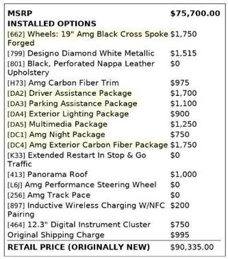 designo Diamond White Metallic 2020 Mercedes-Benz AMG C 63 S