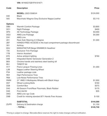 2023 Mercedes-Benz S-Class S 580 4MATIC