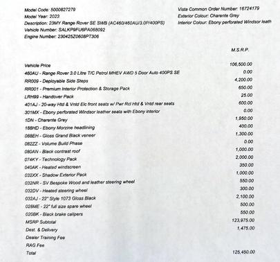 2023 Land Rover Range Rover P400 SE